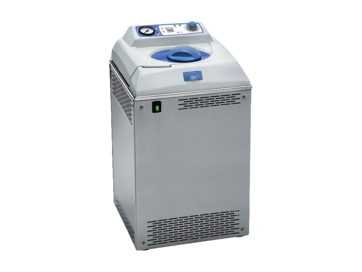 Autoclave vertical de laboratorio de carga superior con cestillos