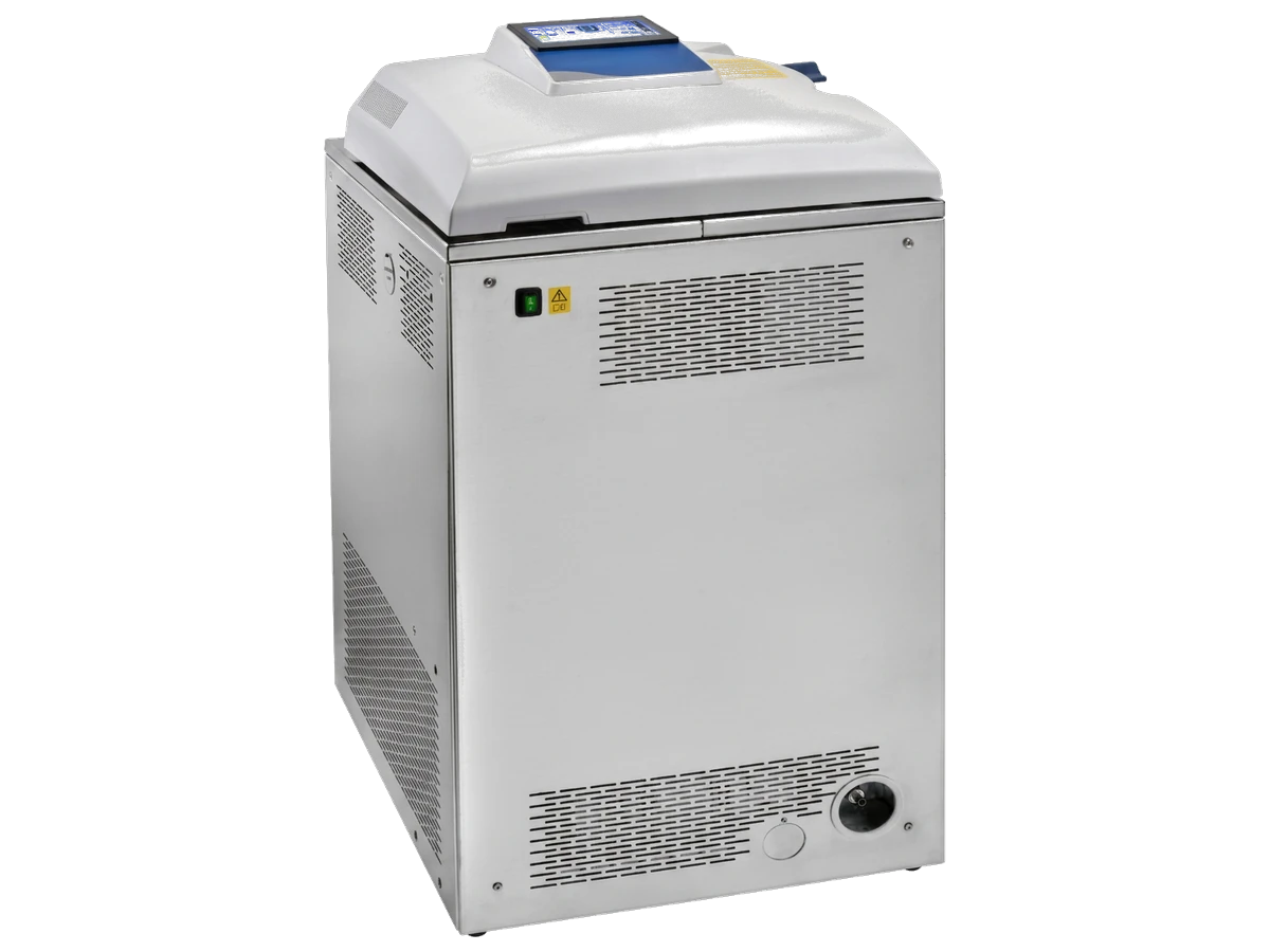 Autoclave vertical de vacío fraccionado de acero inoxidable con carga superior