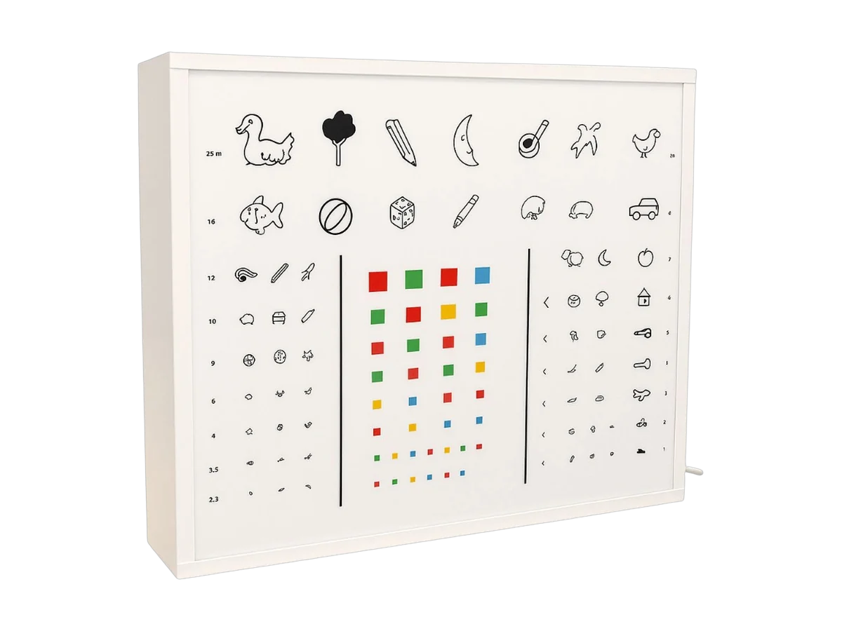 Optotipo iluminado infantil