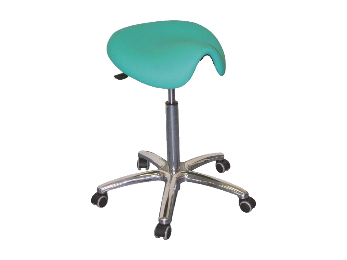 Taburete ergonómico tipo silla de montar para consulta